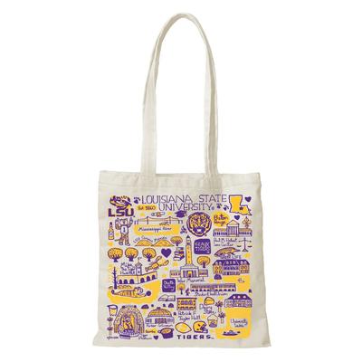 LSU Julia Gash Slim Canvas Tote