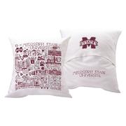  Mississippi State Julia Gash Chenille Throw Pillow