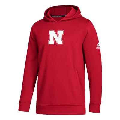 Nebraska Adidas YOUTH Fleece N Logo Hoodie