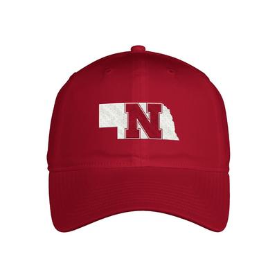Nebraska Adidas State with N Logo Slouch Hat