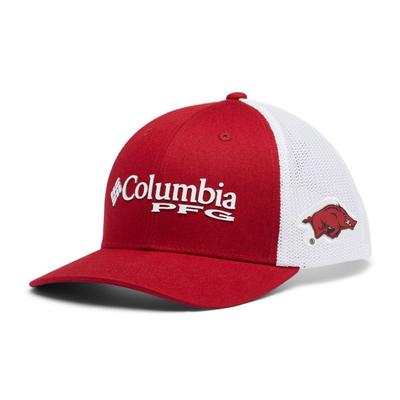 Arkansas Columbia PFG YOUTH Mesh Snapback Hat