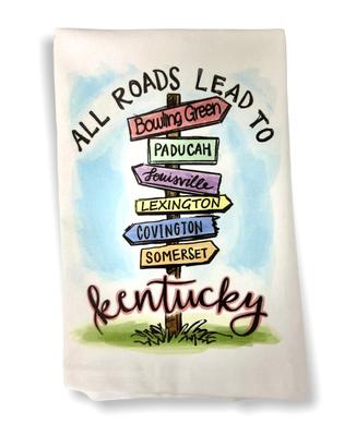All Roads Lead to Bowling Green Dish Towel