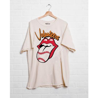 Tennessee Livy Lu Women's Rolling Stones Baseball Lick Thrifted Tee