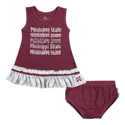 Mississippi State Colosseum Infant Toons Dress and Bloomer Set