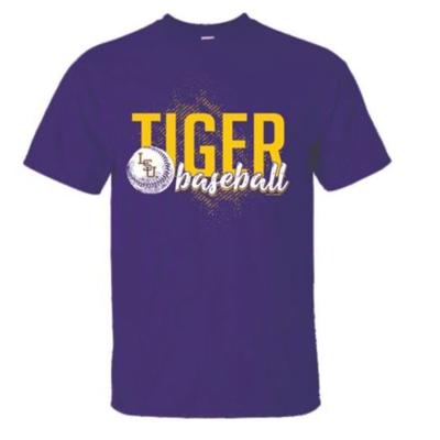 LSU Baseball Splatter Short Sleeve Tee