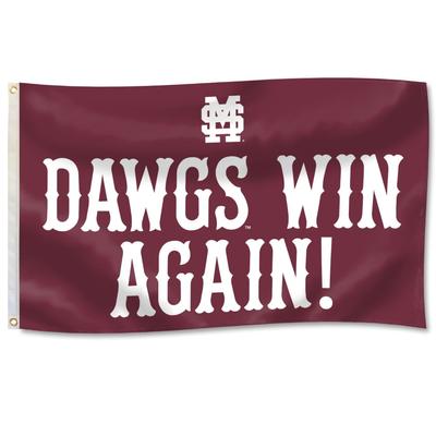 Mississippi State Baseball Dawgs Win Again House Flag (3 ft x 5 ft)