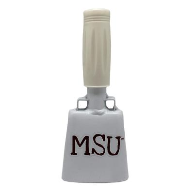 Mississippi State White MSU Logo Cowbell