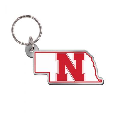 Nebraska Wincraft State N Keychain