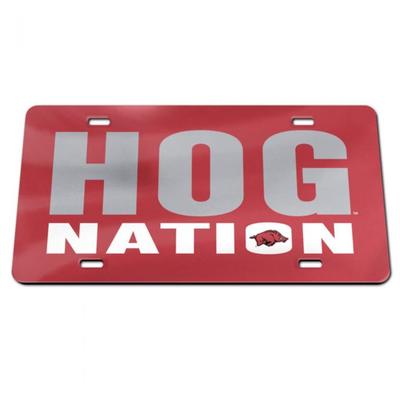 Arkansas Glitter Hog Nation License Plate