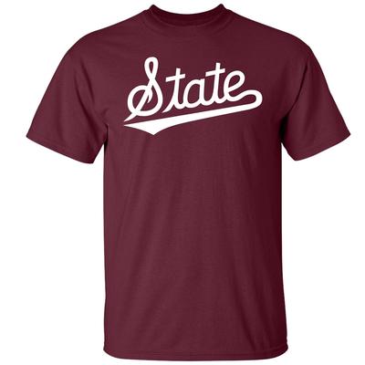 Mississippi State Script State Short Sleeve Tee