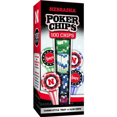 Nebraska 100 Piece Poker Chips Set