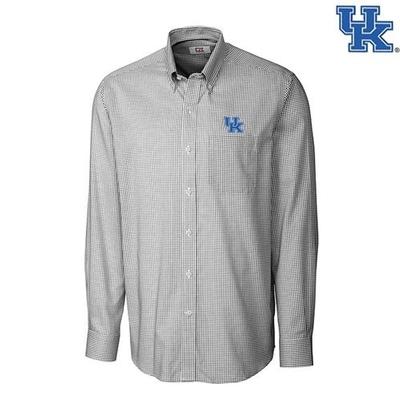 Kentucky Cutter and Buck Big and Tall Tattersall Woven Dress Shirt