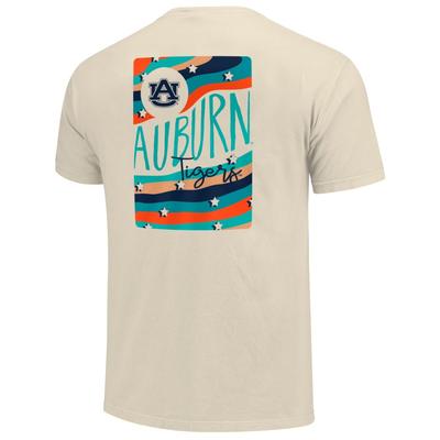 Auburn Wavy Stars Short Sleeve Comfort Colors Tee
