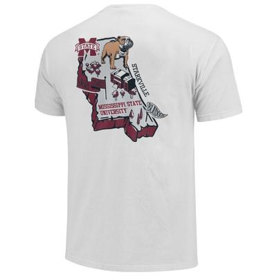 Mississippi State State Block Short Sleeve Comfort Colors Tee
