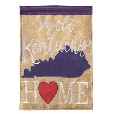 Kentucky Home Burlap Garden Flag