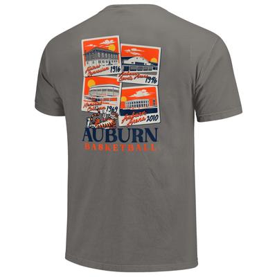 Auburn Vault Basketball Stadium Through the Years Short Sleeve Comfort Colors Tee