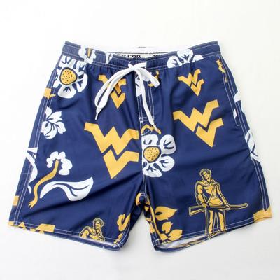 West Virginia Wes and Willy Men's Floral Trunk