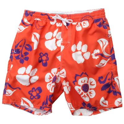 Clemson Wes and Willy Men's Floral Trunk