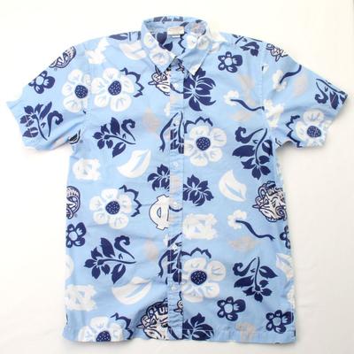 UNC Wes and Willy Men's Floral Button Down Shirt