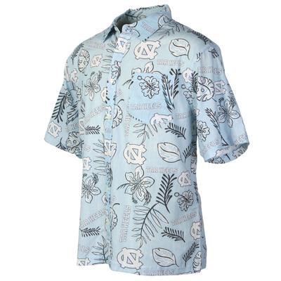 UNC Wes and Willy Men's Vintage Floral Button Down Shirt