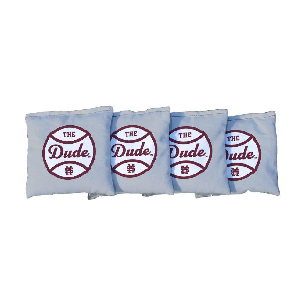  Mississippi State Victory Tailgate The Dude Set Of 4 Gray Cornhole Bags