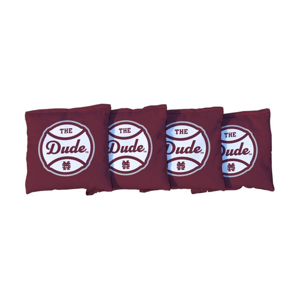  Mississippi State Victory Tailgate The Dude Set Of 4 Maroon Cornhole Bags
