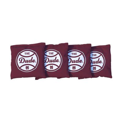 Mississippi State Victory Tailgate The Dude Set of 4 Maroon Cornhole Bags