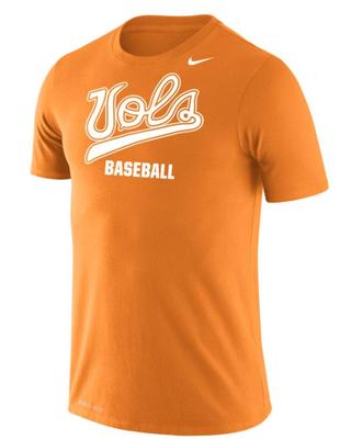 Tennessee Nike Men's Dri-Fit Legends Baseball Retro Script Tee