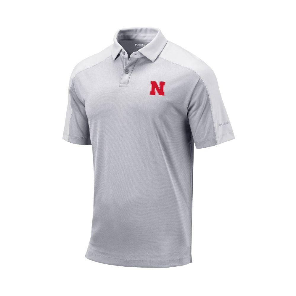 Nebraska Columbia Golf Omni- Wick Bracket Polo