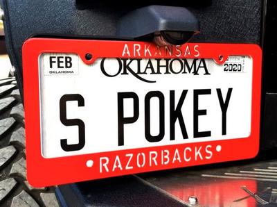 Arkansas Woo Pig License Plate Frame