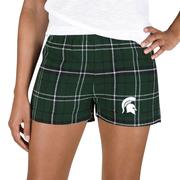  Michigan State College Concepts Women's Ultimate Flannel Shorts