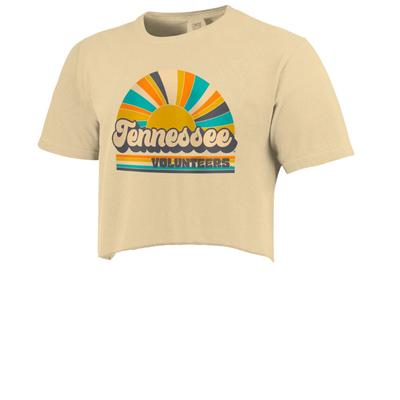 Tennessee Rainbow Rays Comfort Colors Cropped Tee