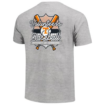 Tennessee Patterned Baseball Shield Short Sleeve Soft Wash Tee