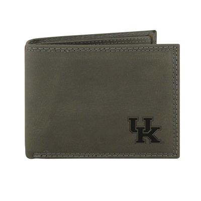 Kentucky Zeppro Embossed Grey Bifold Wallet