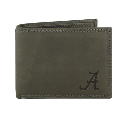 Alabama Zeppro Embossed Bifold Wallet - Grey