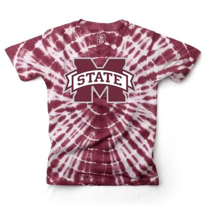 Mississippi State Kids Circle Tie Dye Short Sleeve Tee