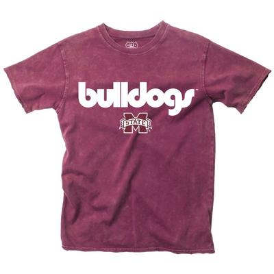 Mississippi State YOUTH Raw Edge Faded Short Sleeve Tee