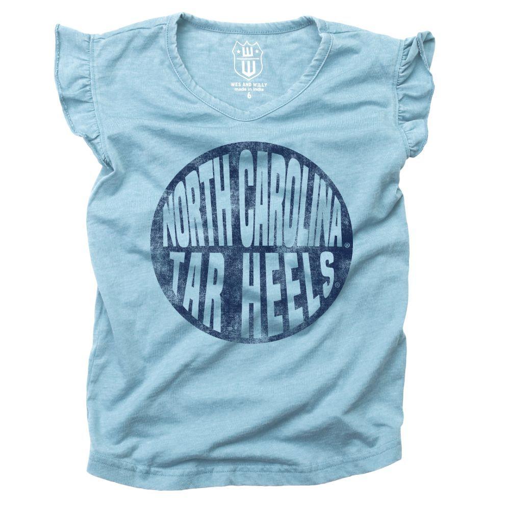  Unc Youth Burn Out Ruffle Tee