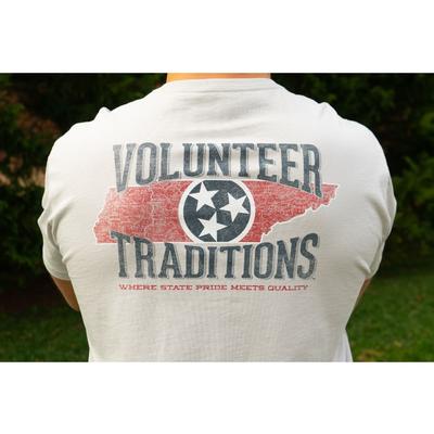 Volunteer Traditions Tennessee State Map Outline Pocket Tee