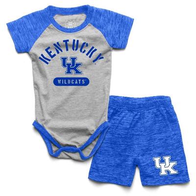 Kentucky Wes and Willy Infant Cloudy Yarn Onesie and Short Set