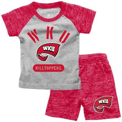 Western Kentucky Wes and Willy Toddler Cloudy Yarn Tee and Short Set