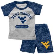  West Virginia Wes And Willy Toddler Cloudy Yarn Tee And Short Set