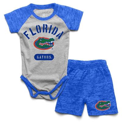 Florida Wes and Willy Infant Cloudy Yarn Onesie and Short Set