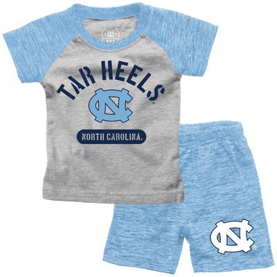 UNC Wes and Willy Toddler Cloudy Yarn Tee and Short Set