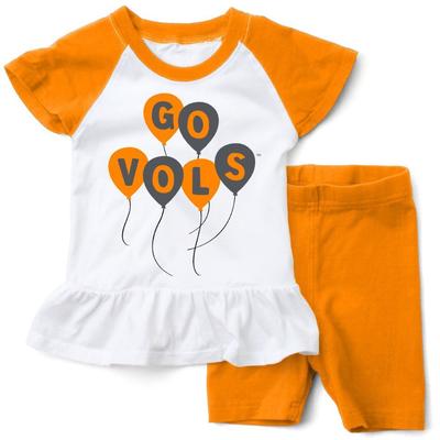 Tennessee Wes and Willy Infant Ruffle Top with Balloons and Short Set
