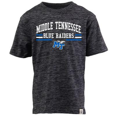 MTSU Wes and Willy YOUTH Cloudy Yarn Arch with Stripes Tee