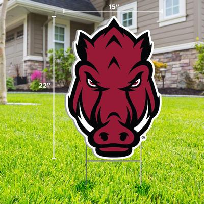 Arkansas Hog Head Logo Lawn Sign