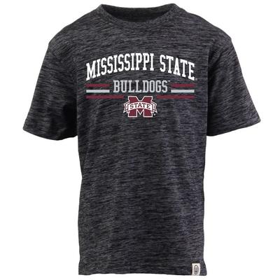 Mississippi State Wes and Willy YOUTH Cloudy Yarn Arch with Stripes Tee