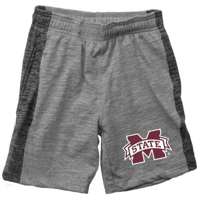 Mississippi State Wes and Willy Kids Cloudy Yarn Inset Stripe Short