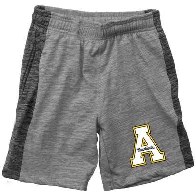 Appalachian State Wes and Willy Kids Cloudy Yarn Inset Stripe Short